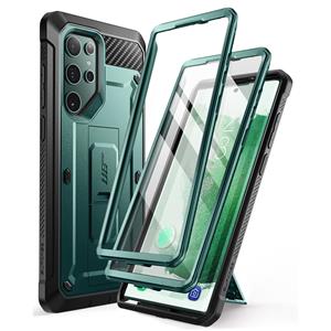 SUPCASE Backcase hoesje Samsung Galaxy S22 Ultra - Met en zonder screen protector - Groen