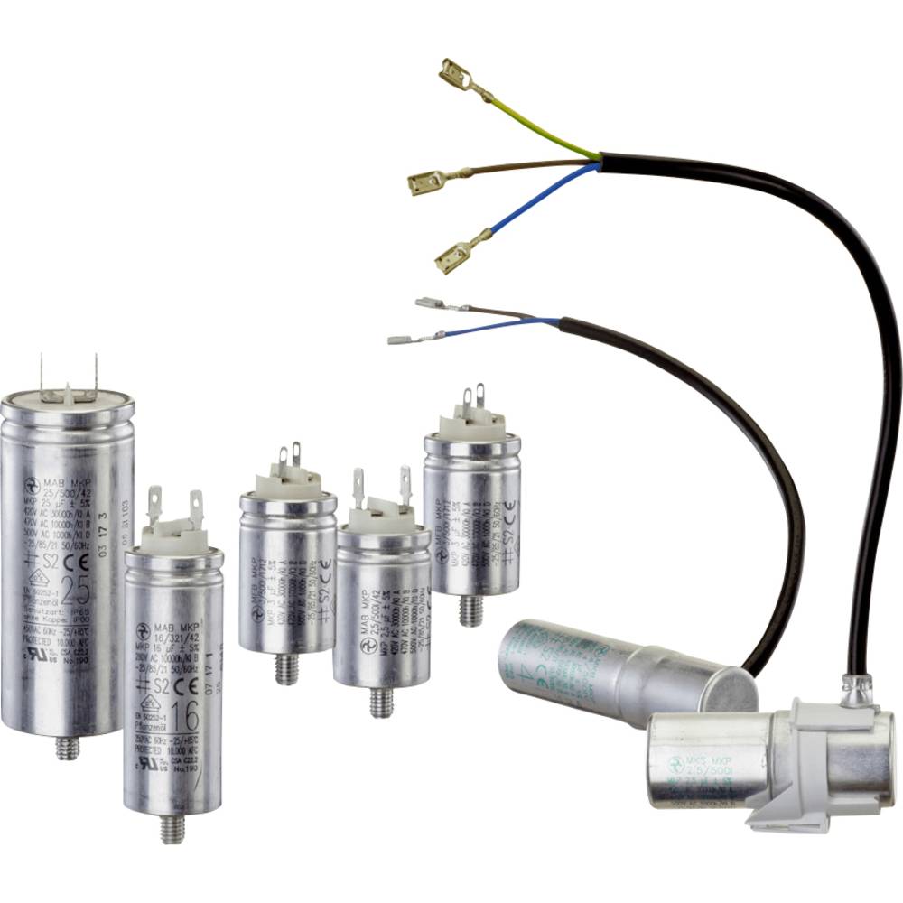 Hydra MKP_500_MAB 10uF 35x78 1 stuk(s) MKP-motorcondensator Stekkeraansluiting 10 µF 500 V/AC 5 % (Ø x l) 35 mm x 78 mm