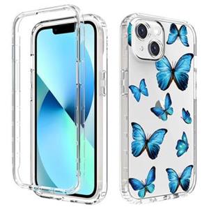 Sweet Armor Series iPhone 14 Hybride Hoesje - Blauwe vlinder