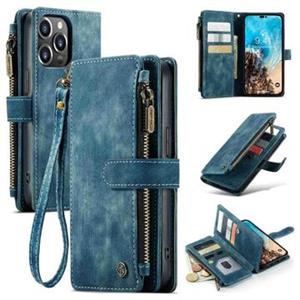Caseme C30 Multifunctioneel iPhone 14 Pro Max Portemonnee Hoesje - Blauw