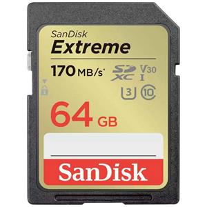 SanDisk Extreme SDXC-kaart 64 GB Class 10 UHS-I Schokbestendig, Waterdicht