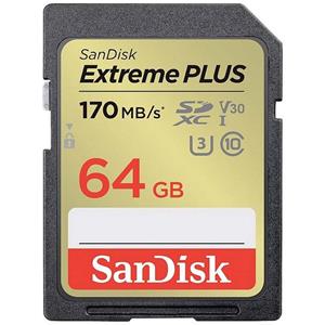 SanDisk Extreme PLUS SDXC-kaart 64 GB UHS-Class 3 Schokbestendig, Waterdicht