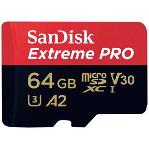 SanDisk Extreme PRO microSDXC-kaart 64 GB Class 10 UHS-I Schokbestendig, Waterdicht