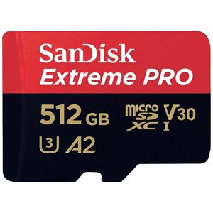 SanDisk Extreme PRO microSDXC-kaart 512 GB Class 10 UHS-I Schokbestendig, Waterdicht