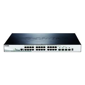 D-Link DGS-1510-28XMP/E Netwerk switch RJ45/SFP+ 24 + 4 poorten 128 Gbit/s PoE-functie
