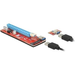 Delock Riser Card PCI x1 > x16 USB Kabel