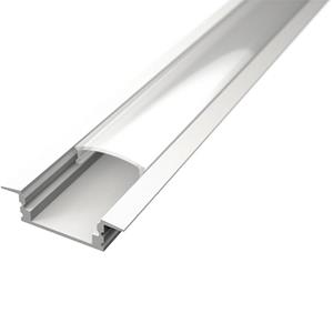 BES LED Led Strip Profiel - Delectro Profi - Wit Aluminium - 1 Meter - 25x7mm - Inbouw