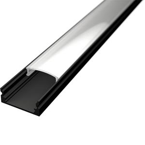 BES LED Led Strip Profiel - Delectro Profi - Zwart Aluminium - 1 Meter - 17.1x8mm - Opbouw