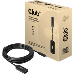 Club 3D USB Gen 2 Type-C naar USB type-A 10Gbps, 5 meter