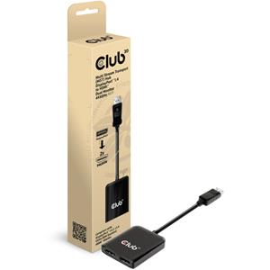 Club 3D Multi Stream Transport Hub DisplayPort 1.4 naar 2x HDMI Dual Monitor 4K60Hz