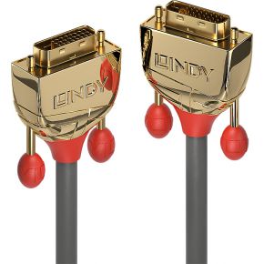 Lindy Gold - DVI-Kabel - Dual Link - DVI-D (M) zu DVI-D (M) - 50 cm - Daumenschrauben