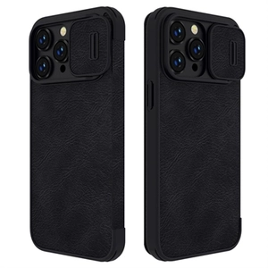 Nillkin Qin Pro iPhone 14 Pro Max Flip Case - Zwart