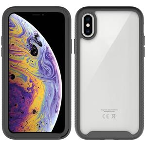 huismerk Voor iPhone X Starry Sky Solid Color Series Shockproof PC + TPU Beschermhoes(Zwart)