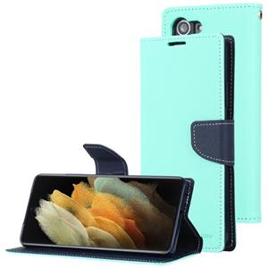 Voor Samsung Galaxy S21 5G GOOSPERY FANCY DIARY Horizontale Flip PU Lederen Case met Houder & Kaart Slots & Portemonnee (Mint Groen)