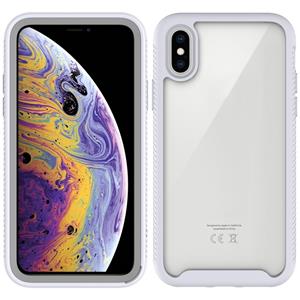 Voor iPhone XS Max Starry Sky Solid Color Series Shockproof PC + TPU Beschermhoes (Wit)