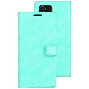 Voor Samsung Galaxy S21 Ultra 5G GOOSPERY Mansoor Serie Crazy Horse Texture Horizontale Flip Lederen Case Met Beugel & Kaart Slot & Portemonnee (Mint