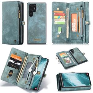 Voor Samsung Galaxy S22 Ultra 5G Caseme-008 Afneembare Multifunctionele Horizontale Flip Lederen Case