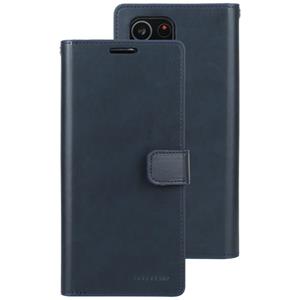 Voor Samsung Galaxy S21 Ultra 5G GOOSPERY Mansoor Series Crazy Horse Texture Horizontal Flip Leather Case With Bracket & Card Slot & Wallet (Navy Blue