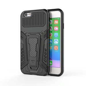 huismerk War Chariot Series Armor All-inclusive Shockproof PC + TPU beschermhoes met onzichtbare houder voor iPhone 6 (zwart)