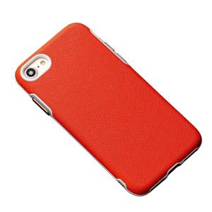 Business Cross Texture PC beschermhoes voor iPhone SE 2020 / 8/7 (Oranje rood)