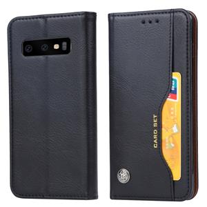 Kneed huid textuur horizontale Flip lederen case voor Galaxy S10e met fotolijst & houder & card slots & portemonnee (zwart)