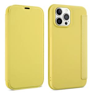 huismerk Huid Feel Horizontale Flip PU lederen tas met houder & kaartsleuf voor iphone 13 pro