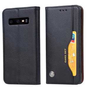 Kneed huid textuur horizontale Flip lederen case voor de Galaxy S10 PLUS met fotolijst & houder & card slots & portemonnee (zwart)