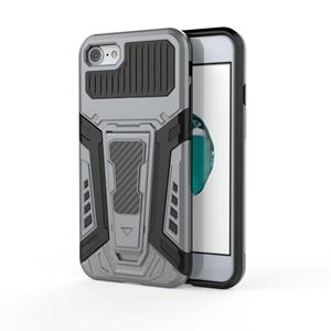 War Chariot-serie Armor All-inclusive schokbestendig PC + TPU-beschermhoes met onzichtbare houder voor iPhone SE 2020 / 8/7