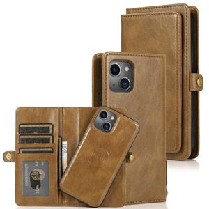 huismerk Sterke magnetische afneembare horizontale flip lederen tas met kaartslots & portefeuille voor iphone 13 pro