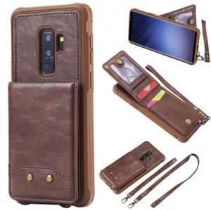 huismerk Voor Galaxy S9+ Vertical Flip Shockproof Leather Protective Case met Long Rope Support Card Slots & Bracket & Photo Holder & Wallet Function(℃)