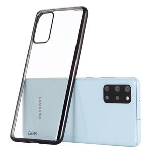 Voor Galaxy S20 GEBEI Plating TPU Shockproof Protective Case(Zwart)