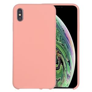 huismerk Four Corners Full Coverage Liquid Silicone Protective Case Back Cover for iPhone XS Max(Pink)