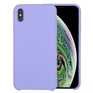 huismerk Four Corners Full Coverage Liquid Silicone Protective Case Back Cover for iPhone XS Max(Light Purple)