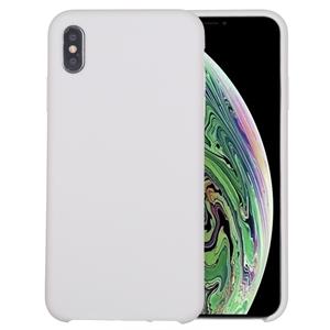 huismerk Four Corners Full Coverage Liquid Silicone Protective Case Back Cover for iPhone XS Max(White)