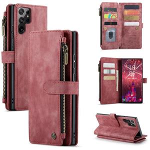 Voor Samsung Galaxy S22 Ultra 5G Caseme C30 Multifunctionele Telefoon Lederen Case met Houder & Card Slot & Portemonnee