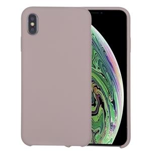 huismerk Four Corners Full Coverage Liquid Silicone Protective Case Back Cover for iPhone XS Max (Lavender Purple)