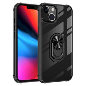 Ultra schokbestendige transparante TPU + acryl beschermhoes met ringhouder voor iPhone 13 mini