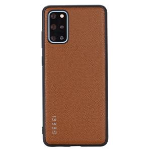 Voor Galaxy S20+ GEBEI Full-coverage Shockproof Leather Protective Case(Brown)