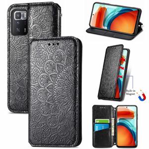 huismerk Voor Xiaomi Redmi Note 10 PRO 5G / POCO X3 GT bloeiende mandala reliëf patroon magnetische horizontale flip lederen tas met houder & kaart slots & po