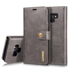 Dg. MING Crazy Horse textuur Flip afneembare magnetische lederen case voor Galaxy Note 9 met houder & kaartsleuven & portemonnee (grijs)