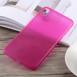 Huismerk 0.3 mm ultradunne Frosted PP Case voor iPhone XS Max (Rose rood)