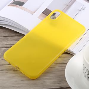 Huismerk 0.3 mm ultradunne Frosted PP Case voor iPhone XS Max (geel)