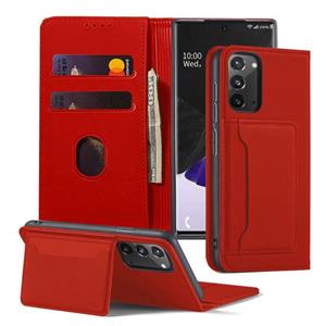 huismerk Voor Samsung Galaxy Note20 Ultra 5G Sterk magnetisme schokbestendig horizontaal flip vloeistofgevoel lederen hoes met Holder & Card Slots & Wallet(Roo