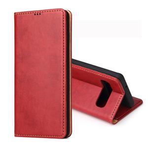 Dermis textuur PU horizontale Flip lederen case voor Galaxy S10 met houder & kaartsleuven & portemonnee (rood)