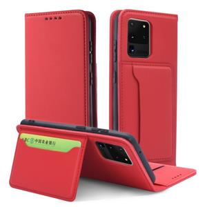 huismerk Voor Samsung Galaxy S20 Ultra 5G Sterk magnetisme schokbestendig horizontaal flip vloeistofgevoel lederen hoes met Holder & Card Slots & Wallet(Rood)