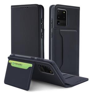 huismerk Voor Samsung Galaxy S20 Ultra 5G Sterk magnetisme schokbestendig horizontaal flip vloeistofgevoel lederen kast met Holder & Card Slots & Wallet(Zwart)