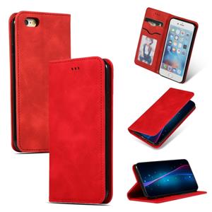 huismerk Retro huid voelen Business magnetische horizontale Flip lederen case voor iPhone 6S & 6 (rood)