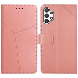 Voor Samsung Galaxy A32 5G Y Stitching Horizontale Flip Leren Case met Houder & Card Slots & Portemonnee & Fotolijst (Rose Gold)