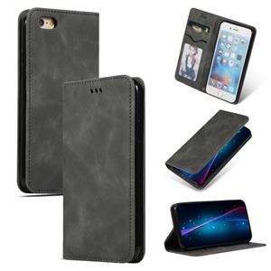 huismerk Retro huid voelen Business magnetische horizontale Flip lederen case voor iPhone 6S & 6 (donkergrijs)