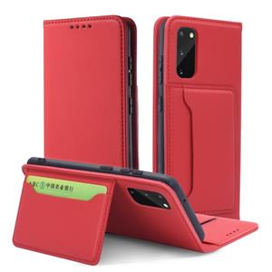 huismerk Voor Samsung Galaxy S20 5G Sterk magnetisme schokbestendig horizontaal flip vloeistofgevoel lederen hoes met Holder & Card Slots & Wallet(Rood)